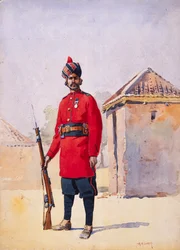 Soldat der 22. Punjabis Awan von Shahpur, Illustration für 
